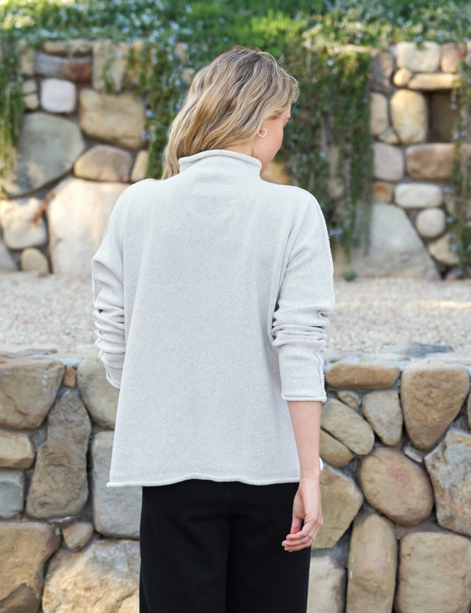 MONTEREY Heather Gray Melange, Pure Italian Cotton 2 MONTEREY Heather Gray Melange, Pure Italian Cotton - Image 2