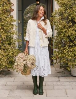 GRACE DRESS White, Eyelet Cotton 11 GRACE DRESS White, Eyelet Cotton -Frank Eileen Fashion Store 14 EYELETD WHTP SWEATER21 IVYK Simone 25FA September 070 sRGB