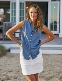 FIONA RUFFLE Vintage Stonewashed Indigo, Famous Denim