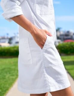 IRELAND DRESS White, Italian Performance Linen -Frank Eileen Fashion Store 20 SOUTHERN WTL Model PalomaJonas 24SP 2334 sRGB 75a56c1e 0692 4030 8e09 8b6efd4ddd08