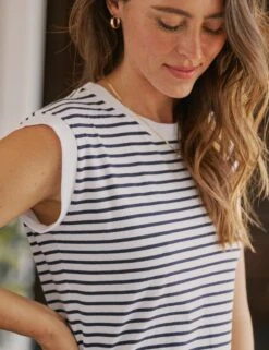 CORY Navy French Stripe, Heritage Jersey 6 CORY Navy French Stripe, Heritage Jersey -Frank Eileen Fashion Store 21 LAB409ST WBRS BERI 25SP APRIL 1336 sRGB