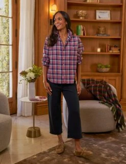 EILEEN White And Black With Red Plaid, Italian Flannel -Frank Eileen Fashion Store 29 EILEEN WBRP LAB634TF BRNV DANEE 25FA SEPTEMBER 1072 sRGB