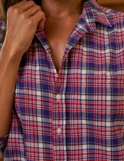 EILEEN White And Black With Red Plaid, Italian Flannel -Frank Eileen Fashion Store 29 EILEEN WBRP LAB634TF BRNV DANEE 25FA SEPTEMBER 1232 sRGB