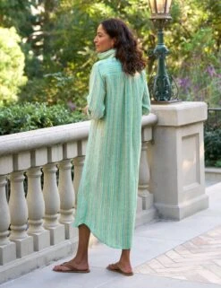 RORY Green Multi Stripe, Italian Classic Linen -Frank Eileen Fashion Store 29 RORY GSTL JuliaOrtiz 25SP April 3808 sRGB