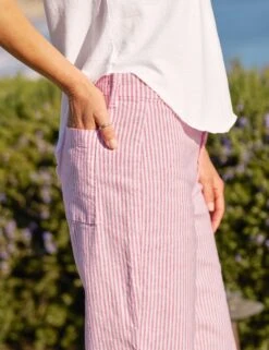 WEXFORD Red Stripe, Italian Performance Linen -Frank Eileen Fashion Store 33 LAB219 WHT WEXFORD RDSL BERI 25SP May 2479 sRGB