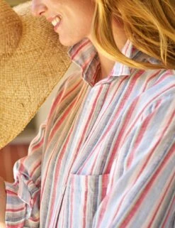 RORY Multi Pink And Green Stripe, Italian Classic Linen -Frank Eileen Fashion Store 33 RORY MBPL CLARA SETTJE 25SP 2666 sRGB