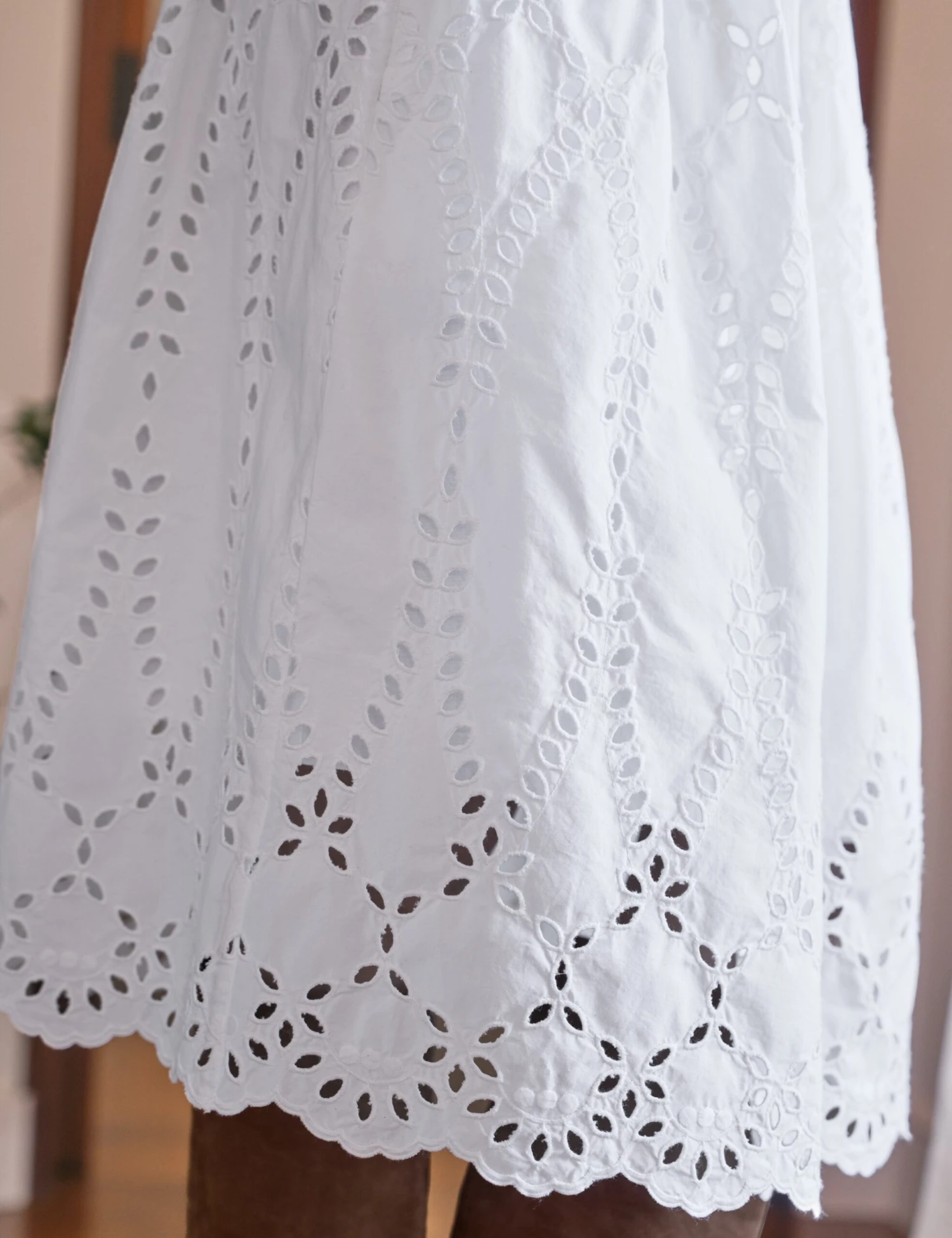 GRACE SKIRT White, Eyelet Cotton 3 GRACE SKIRT White, Eyelet Cotton - Image 3