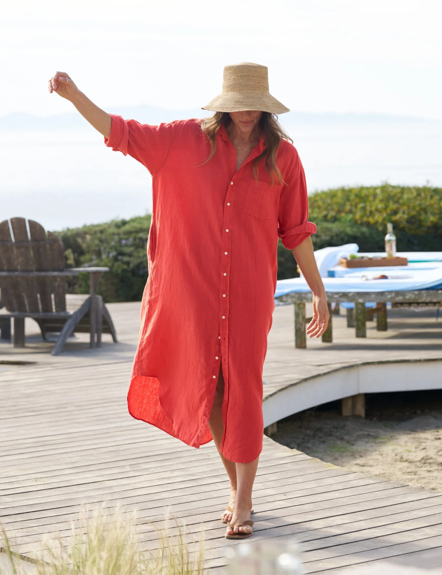 MEGAN Summer Red, Washed Linen 5 MEGAN Summer Red, Washed Linen - Image 5