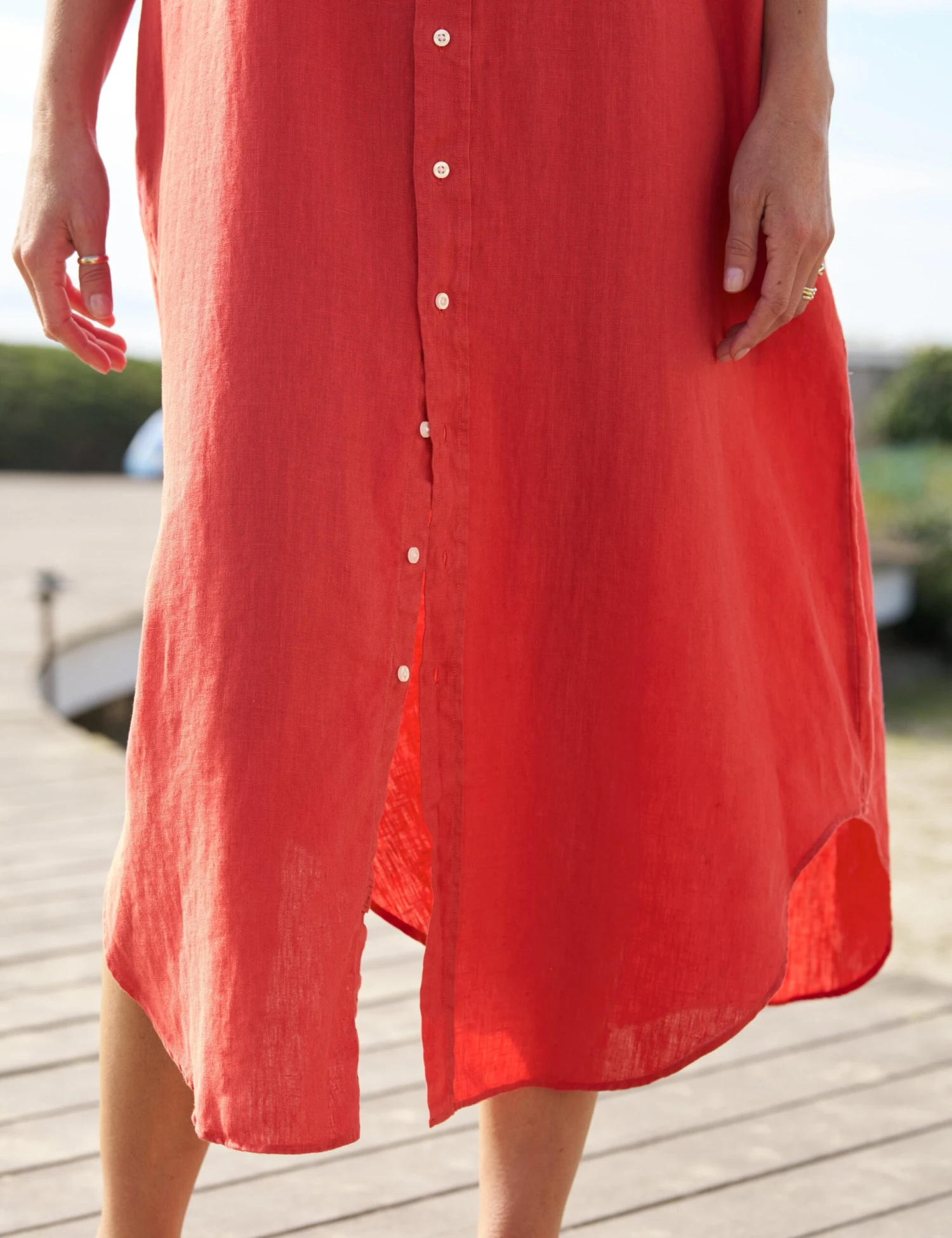 MEGAN Summer Red, Washed Linen 3 MEGAN Summer Red, Washed Linen - Image 3