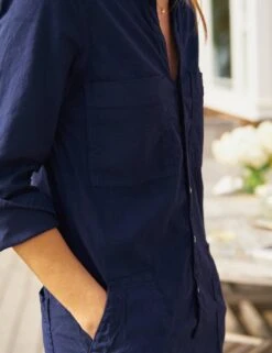 IRELAND DRESS Navy, Italian Performance Linen -Frank Eileen Fashion Store 7 SOUTHERN NAVY Ray 25SP May 0452 sRGB