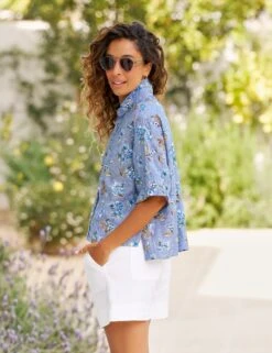 ROSIE Blue Floral, Italian Classic Linen -Frank Eileen Fashion Store 85 ROSIE BBLL WATERFORD WTL PALOMA SU25 JULY 4948 sRGB