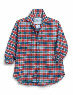 EILEEN Red And Yellow With Blue Plaid, Italian Flannel -Frank Eileen Fashion Store EILEEN BYRP 01
