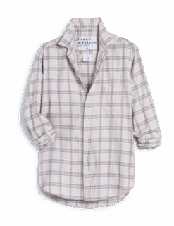 EILEEN Cream And Pink Plaid, Italian Cashmere Touch -Frank Eileen Fashion Store EILEEN CTGP