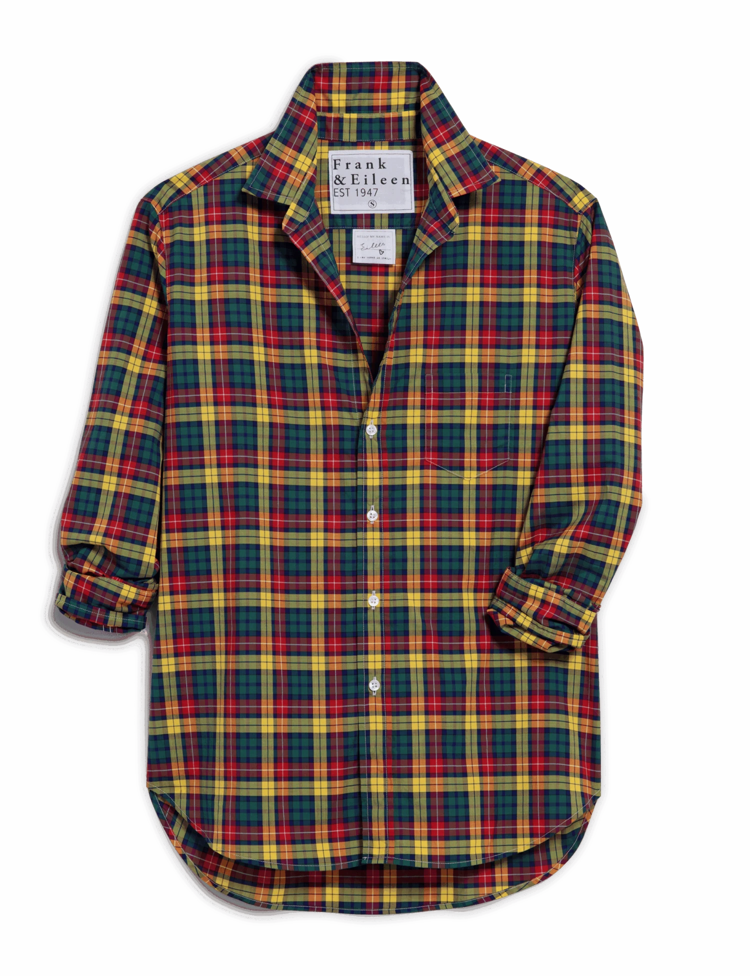 EILEEN Yellow And Red Plaid, Italian Classic Poplin 6 EILEEN Yellow And Red Plaid, Italian Classic Poplin - Image 6