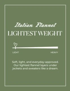 EILEEN Blue And Green With White Plaid, Italian Flannel -Frank Eileen Fashion Store ItalianFlannelWeightGauge 01 96ea4150 1fc2 4ee3 b32e 5925c414f100 1