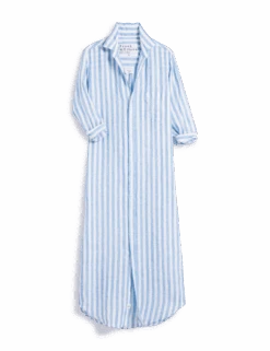 RORY Wide White And Blue Stripe, Classic Linen 7 RORY Wide White And Blue Stripe, Classic Linen -Frank Eileen Fashion Store RORY WBWL