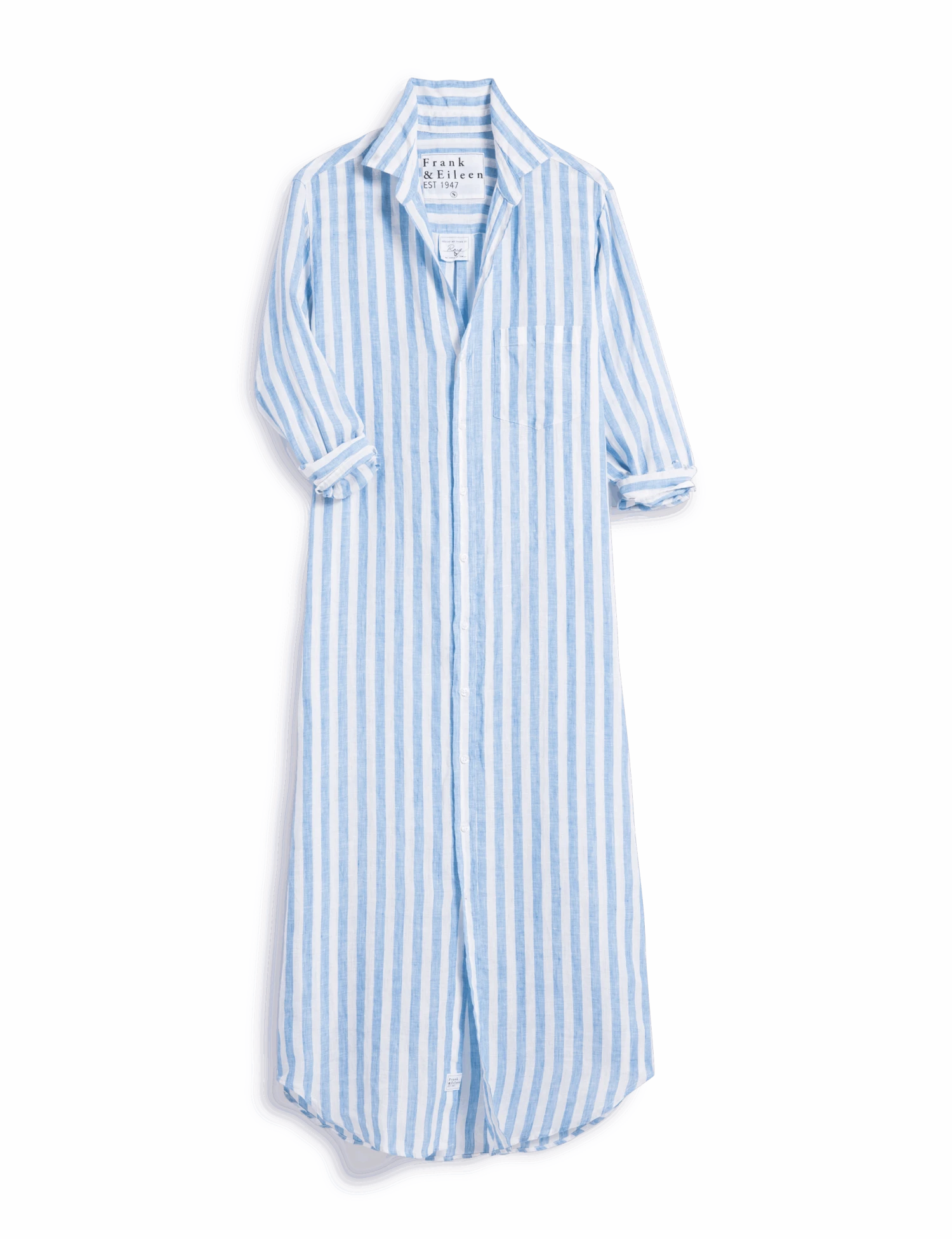 RORY Wide White And Blue Stripe, Classic Linen 4 RORY Wide White And Blue Stripe, Classic Linen - Image 4