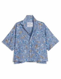 ROSIE Blue Floral, Italian Classic Linen -Frank Eileen Fashion Store ROSIE BBLL 01
