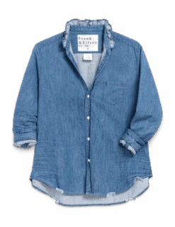 EILEEN RUFFLE Vintage Stonewashed Indigo, Famous Denim -Frank Eileen Fashion Store RUFFLEEILN VWD 25SP March 01 1