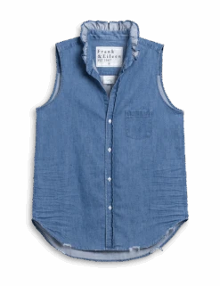 FIONA RUFFLE Vintage Stonewashed Indigo, Famous Denim -Frank Eileen Fashion Store RUFFLEFION VWD SP25 01
