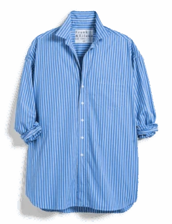 SHIRLEY Blue With White Stripe, Superluxe -Frank Eileen Fashion Store SHIRELY BWSD