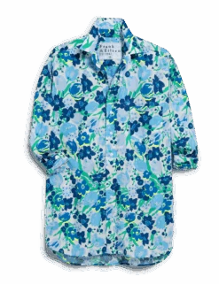SHIRLEY Multi Blue And White Floral, Made With Liberty Fabric -Frank Eileen Fashion Store SHIRLEY BWFL