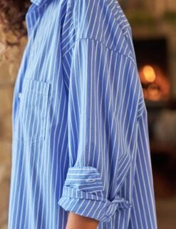 SHIRLEY Blue With White Stripe, Superluxe -Frank Eileen Fashion Store SHIRLEY BWSD Exclusive Paloma Jonas 23FA 2369 sRGB