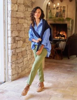 SHIRLEY Blue With White Stripe, Superluxe -Frank Eileen Fashion Store SHIRLEY BWSD Exclusive Paloma Jonas 23FA 2383 sRGB