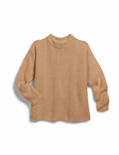 MONTECITO SWEATER Camel, Pure Italian Cotton -Frank Eileen Fashion Store SWEATER02 CAMK