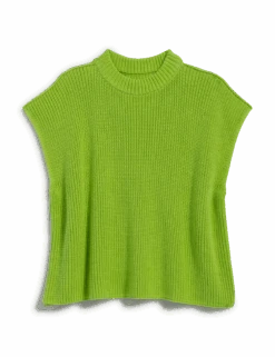 MONTECITO VEST Chartreuse, Pure Italian Cotton -Frank Eileen Fashion Store SWEATER05 CHRK